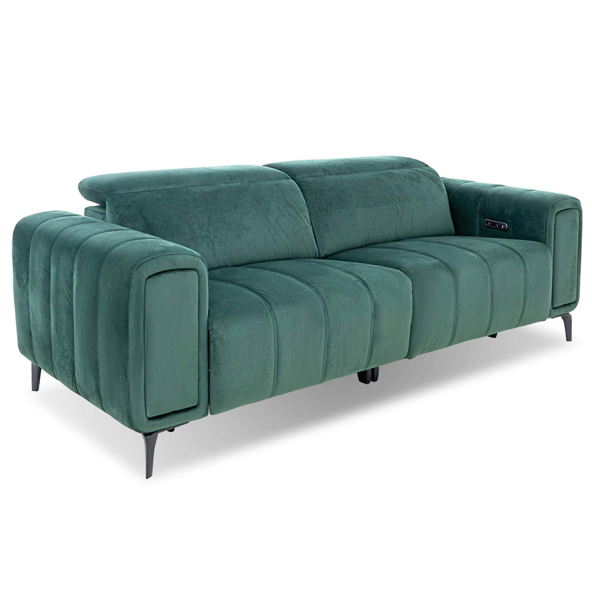 Elphaba Fabric 3 Seater Power Recliner Sofa with Storage Arms