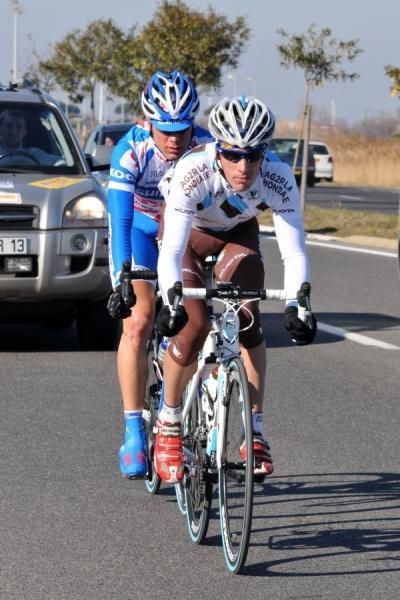 Julien Loubet (AG2R-La Mondiale) and Floris Goesinnen (Skil-Shimano) put plenty of distance between themselves and the peloton.
