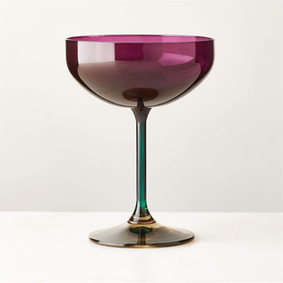 Purple coupe glass