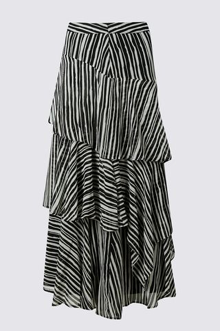 M&S Collection striped maxi skirt