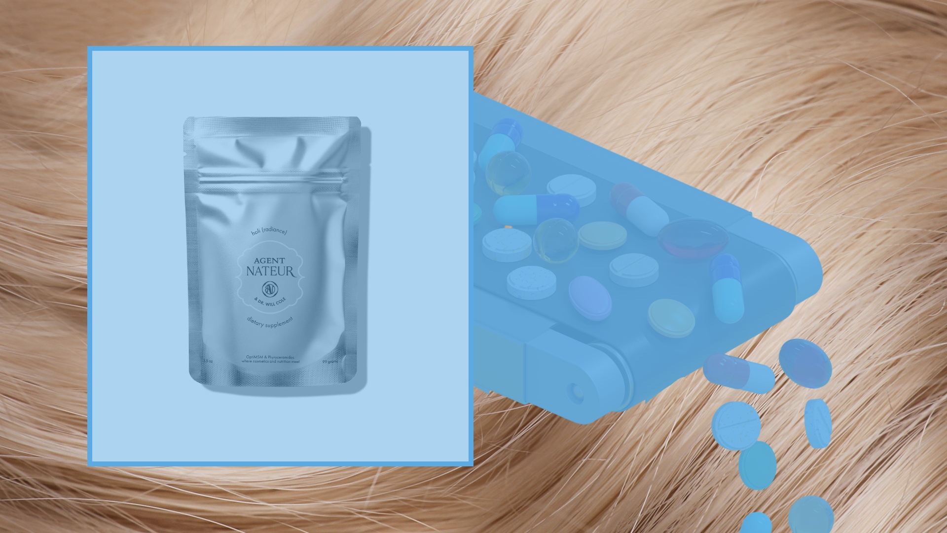 agent nateur supplement on a conveyor belt 