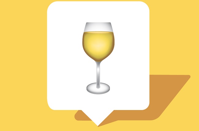 white wine emoji