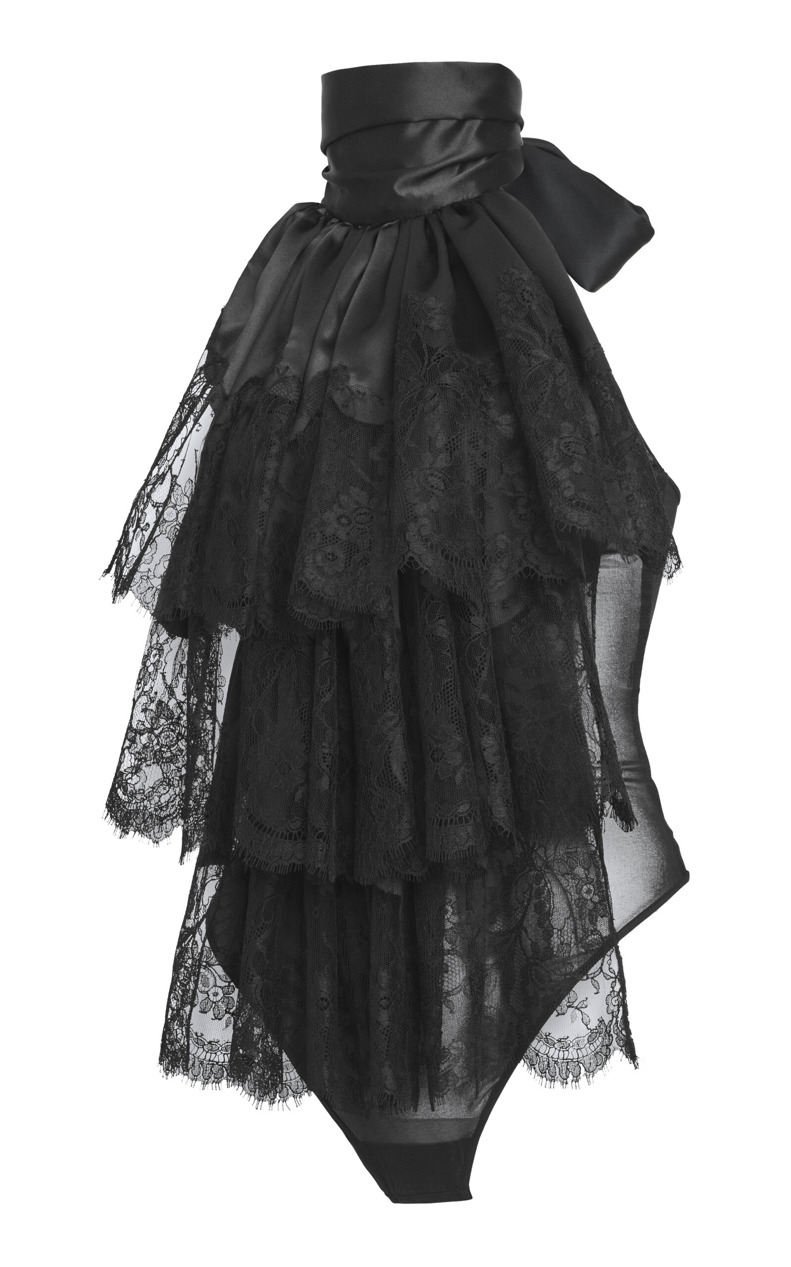 Farussi Ruffled Lace Bodysuit