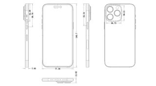 alleged schematics for iPhone 14 pro max