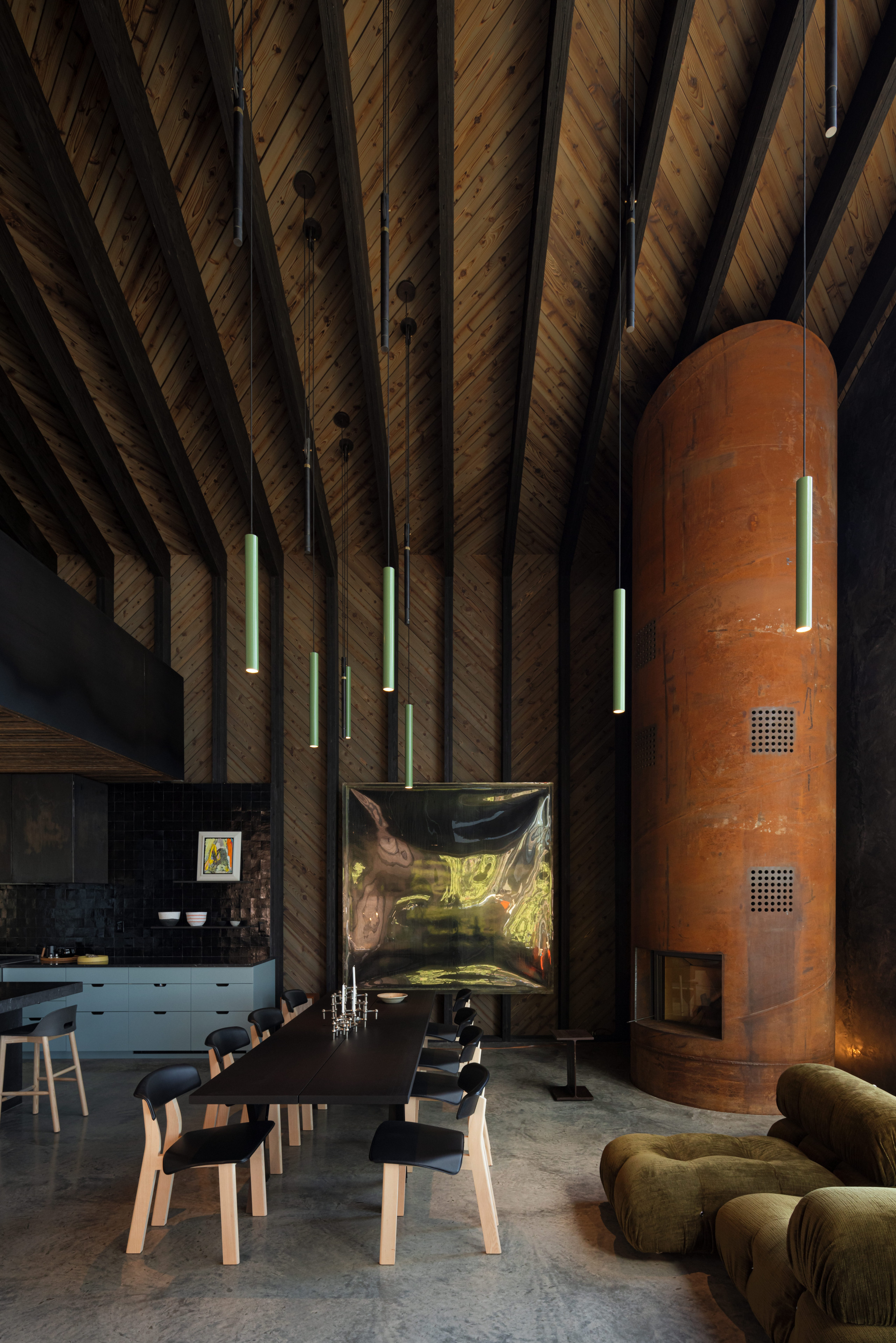 The interior of the Shor House by Measured Architecture on British Columbia's Measured Island