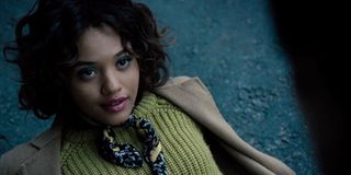 Kiersey Clemons as Iris West being saved by Ezra Miller's Barry Allen in Zack Snyder's Justice League