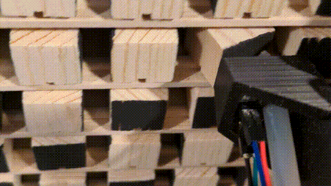 Ben Holmen's wooden Kilopixel display
