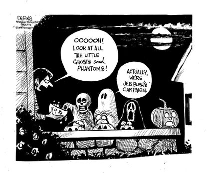 Political cartoon U.S. Jeb Bush 2016 Halloween