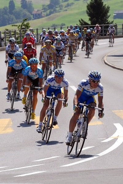 AG2R La Mondiale leads the peloton.