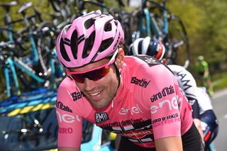 Tom Dumoulin (Giant-Alpecin) smiling in the field during stage 2