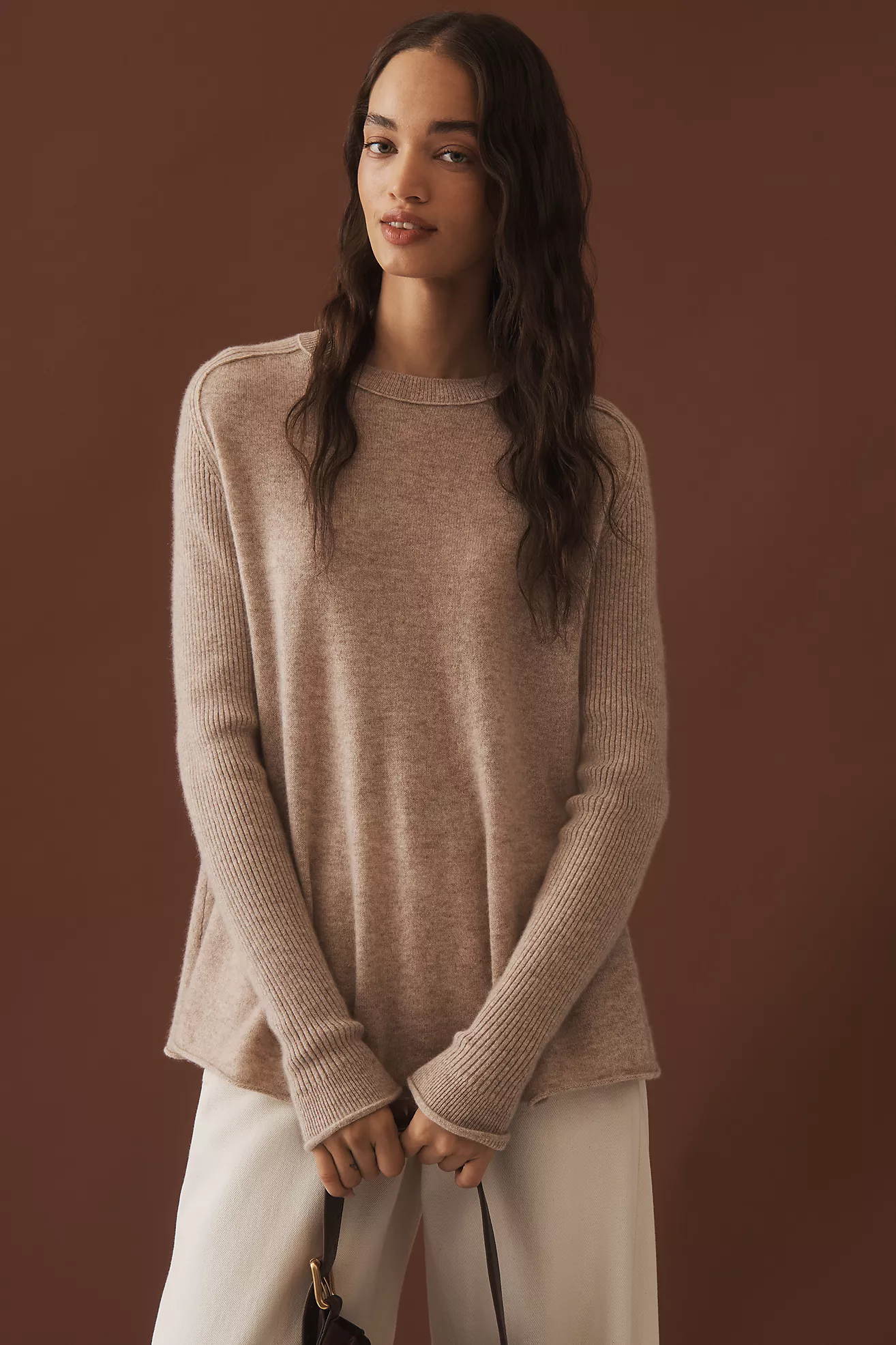 Maeve Crew-Neck Cashmere Swing Jumper