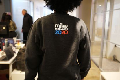 Campaign staff in Mike Bloomberg's New York City headquarters