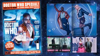 The cover of SFX issue 378, and some of the features inside.