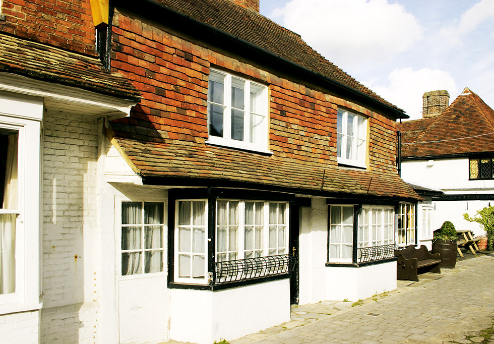 hung tile clad home in the Weald