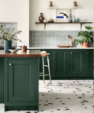 Terrazzo kitchen floor tiles by Fired Earth