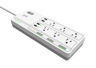 APC Smart Plug Wifi Power Strip with USB Ports, PH6U4X32W, 3 Smart Plugs that Work with Alexa, 6 Outlets Total, 2160 Joule Surge Protector, No Hub Required