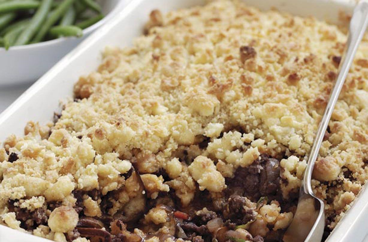 Spiced lamb crumble