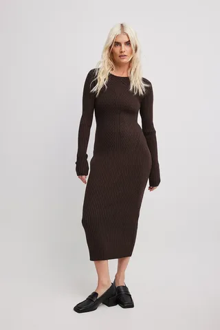 NA-KD, Knit Detail Midi Dress