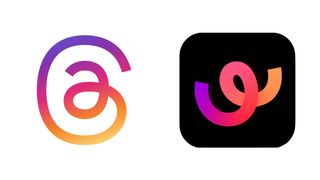 Instagram Threads logo and TikTok Whee logo side by side