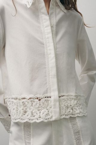 Zw Collection Crochet Shirt