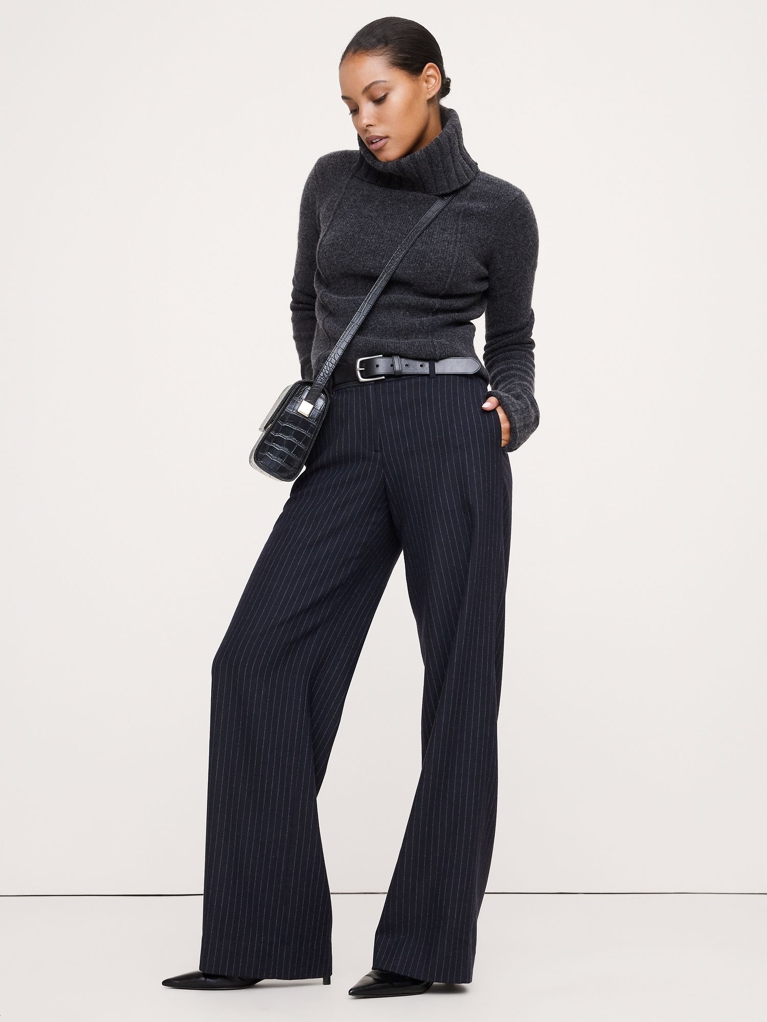 The Everyday Wide-Leg Flannel Pant