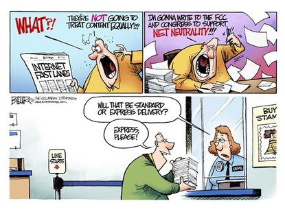 Political cartoon net neutrality equality