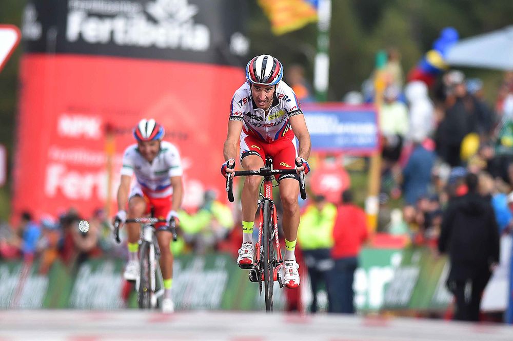 Joaquim Rodr&iacute;guez (Katusha) finishes stage 11.