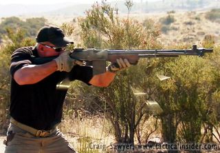 Craig fires a Browning Automatic Rifle, not something you'd see in a modern shooter