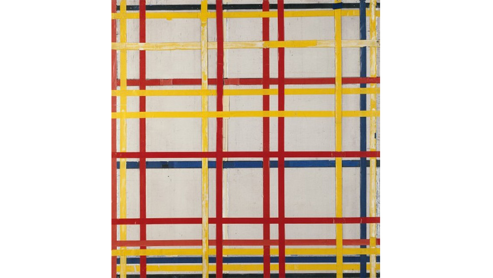 Mondrian artwork that was hung upside down
