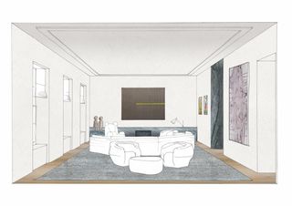 An upcoming residential interior designed by Pierre Yovanovitch