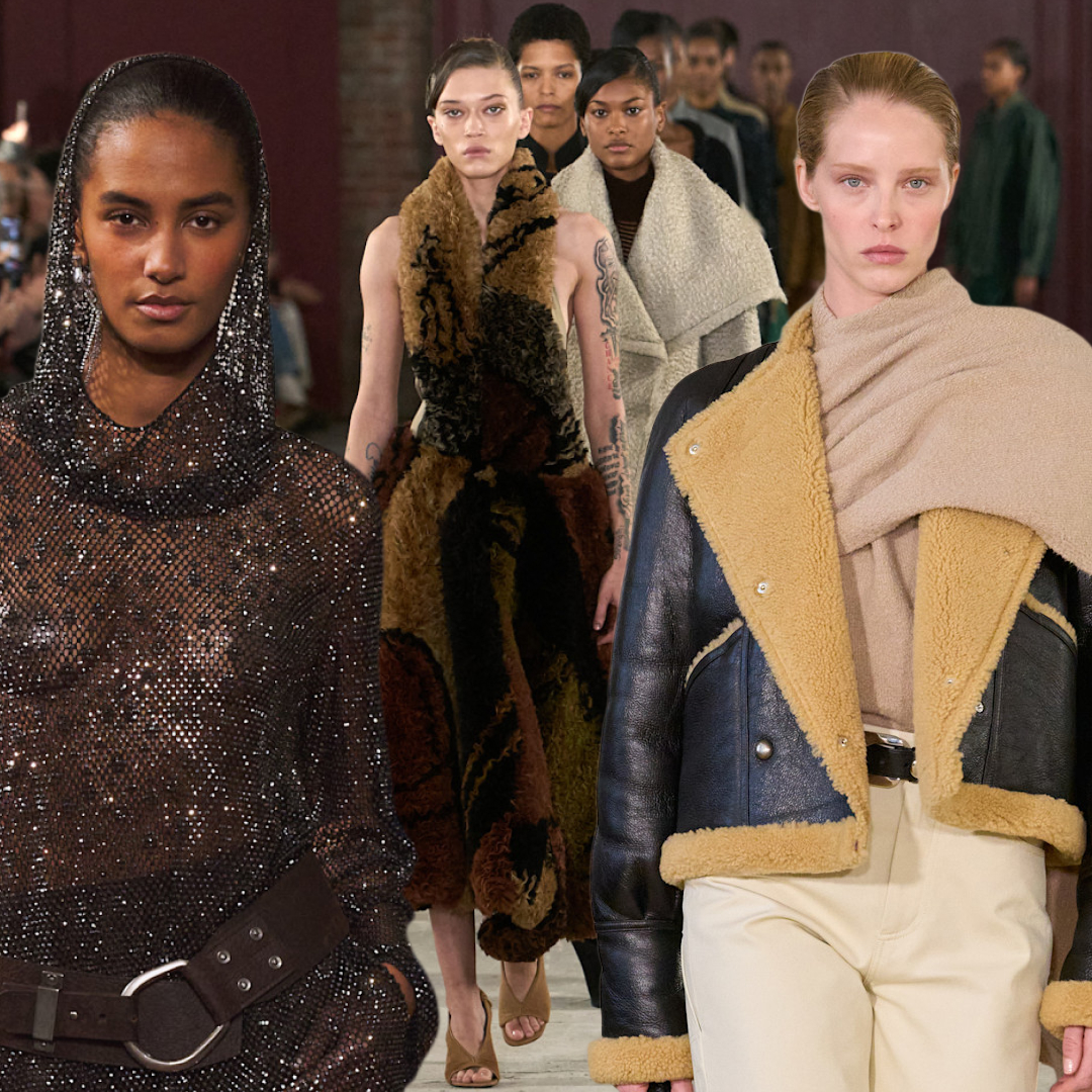 models on the Ralph Lauren, Diotima, and Altuzarra runways