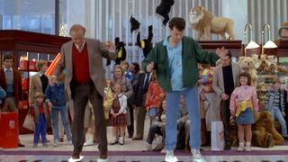 Tom Hanks dances on the oversized piano in the iconic scene from Big