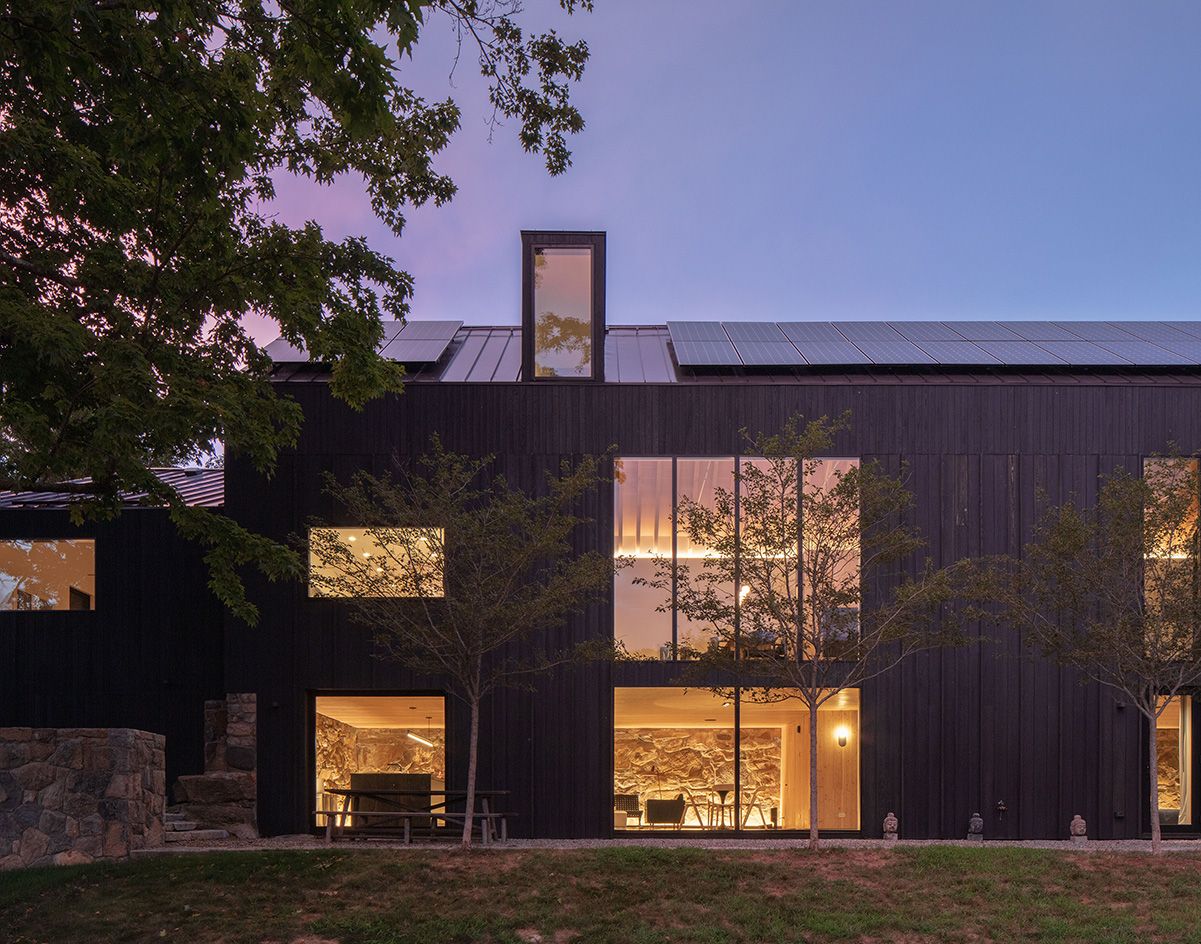 North Salem Farm by Worrell Yeung night time exterior view