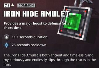 Minecraft Dungeons Iron Hide Amulet