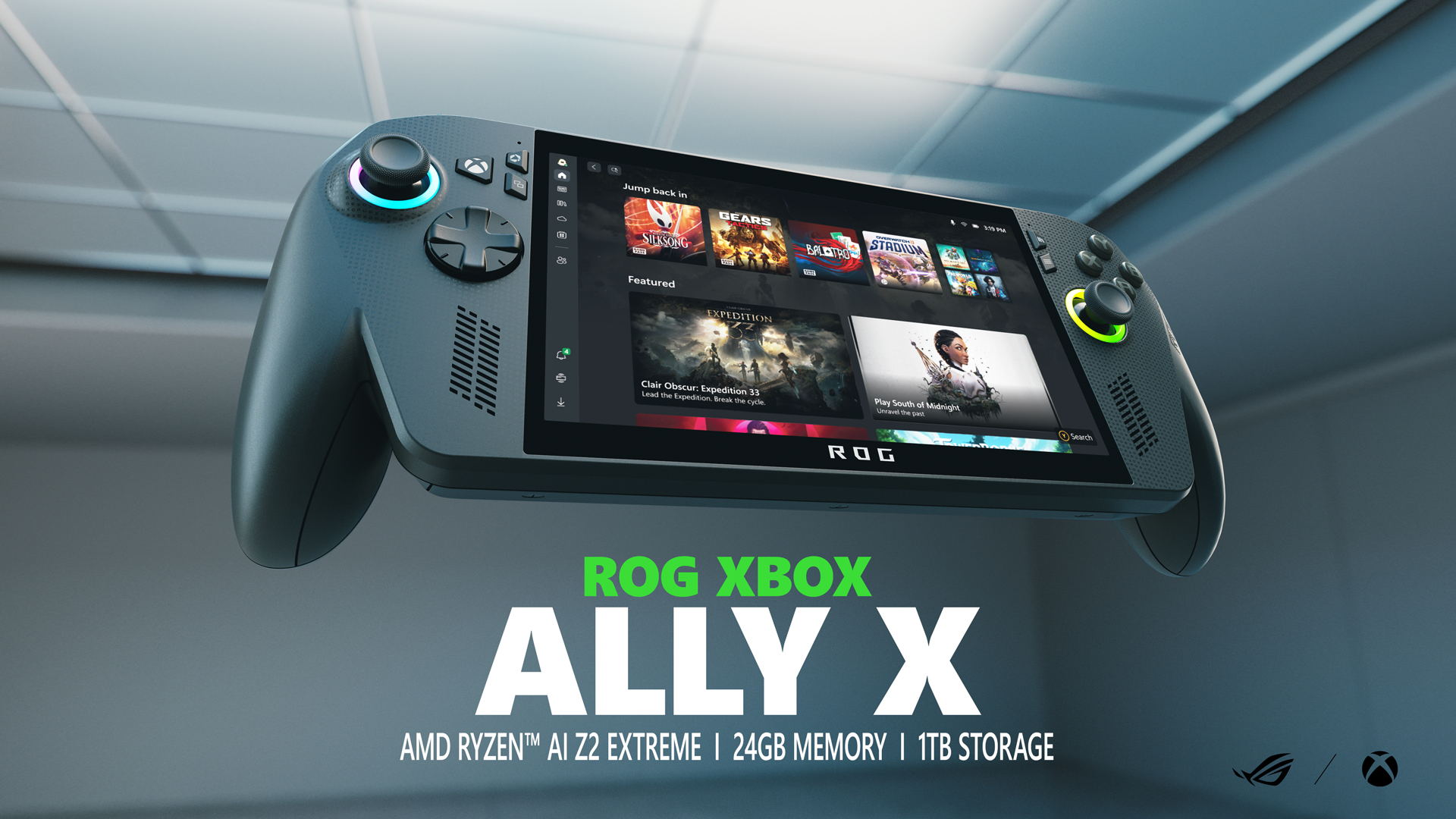 Photo of the new Xbox handheld, the ROG Xbox Ally X