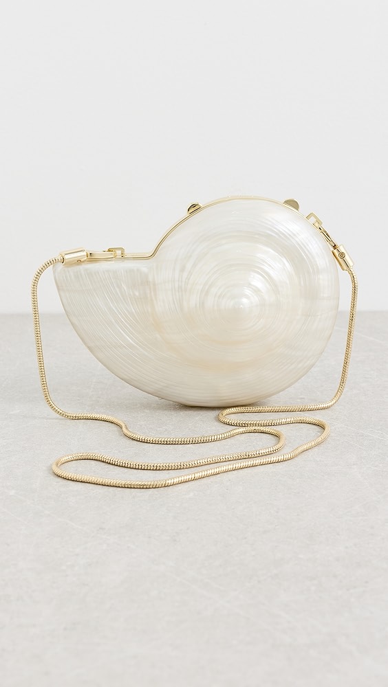 Simkhai Marion Acrylic Shell Clutch