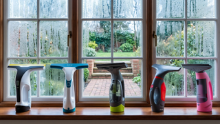 best window vacs lined up on condensation window