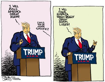 Political cartoon U.S. Trump Plan 2016