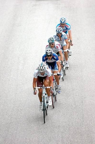 The break of the day included Nikolai Trusov (Katusha), Sebastian Lang (Omega Pharma - Lotto), Gatis Smukulis (Ag2r - La Mondiale), Anthony Geslin (Francaise des Jeux) and Robin Chaigneau (Skil - Shimano).