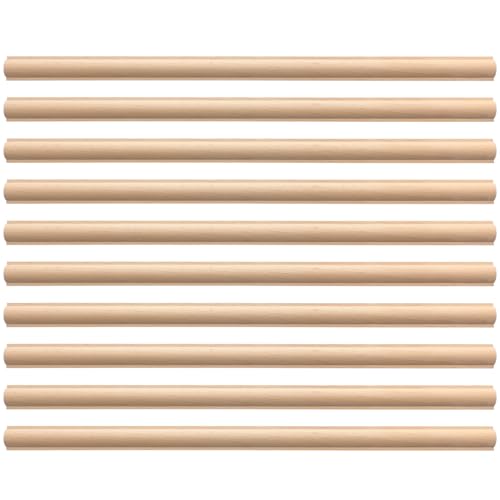 Nuanchu 12 Pcs Unfinished 3d Decorative Wood Trim Molding 15.75inch Decorative Wood Molding Cute Diy Trim for Home Wall Cabinet Shelf Window Door(cylinder,20mm)