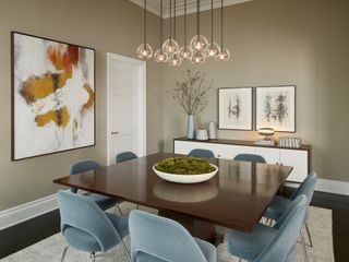 square dining table in dining room by Jessica Lagrange
