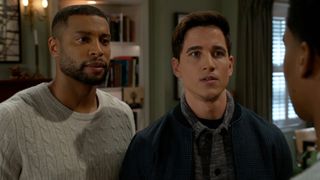 Brandon Claybon and Mike Manning as Martin and Smitty surprised in Beyond the Gates