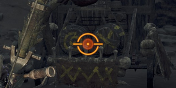 Bow reticle in Narps Hunter Crowy shows effective levels.