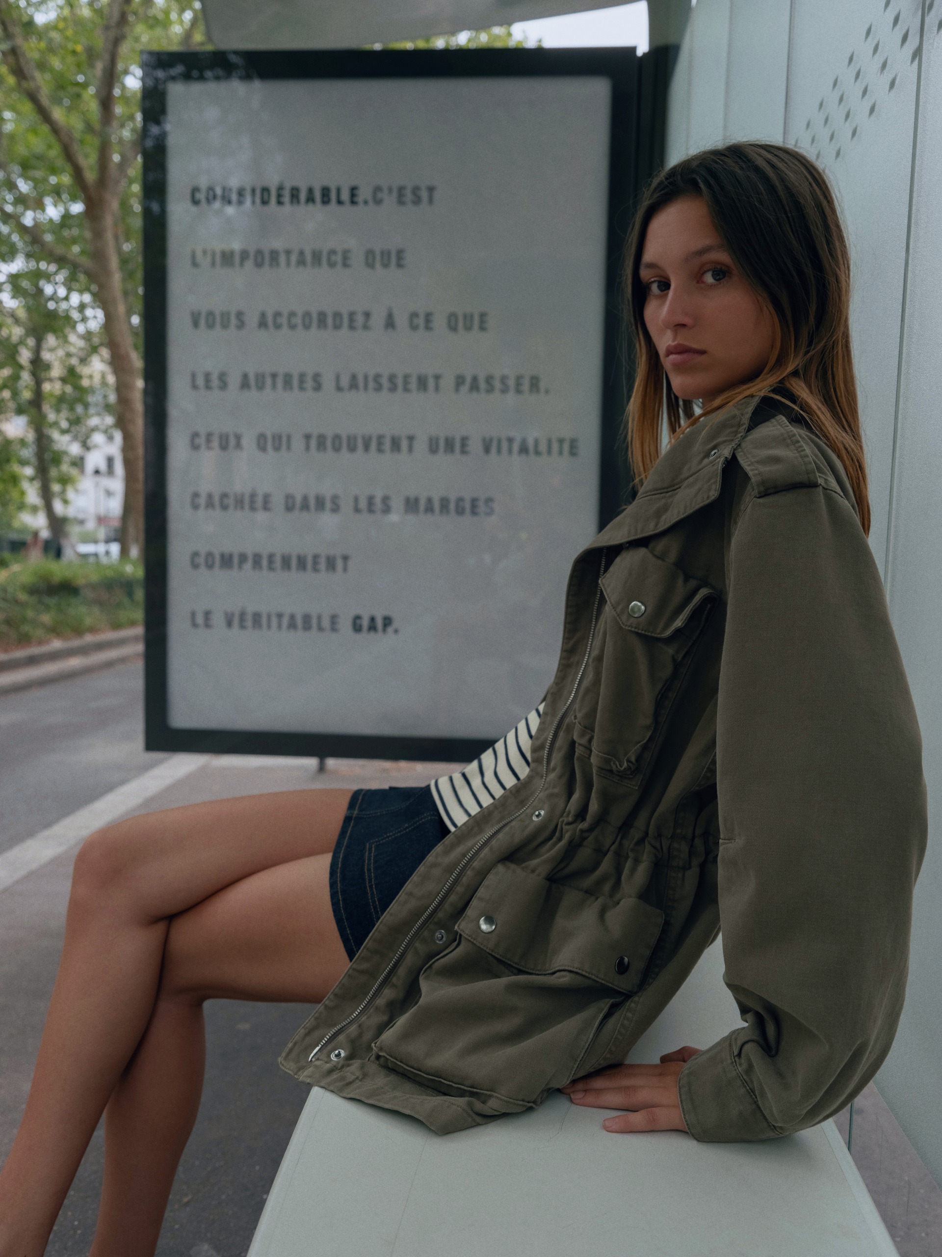 campaign photo of the Gap x A.P.C. fashion collaboration for fall