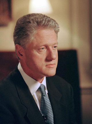Bill Clinton before being impeached in 1998