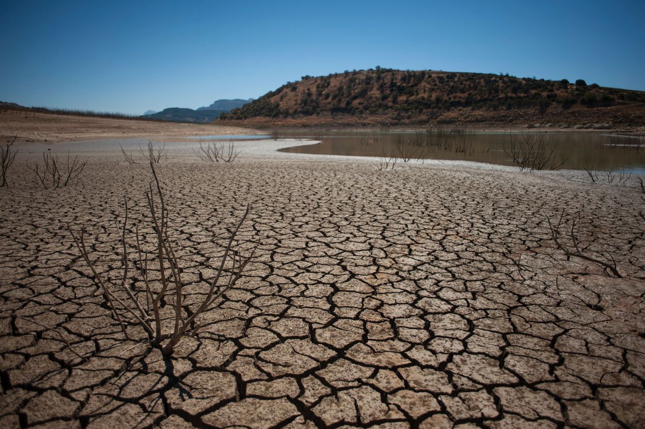 Dry, cracked ground in Spain