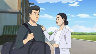 Mark prepares to attend college as Debbie says goodbye to him in Invincible season 2