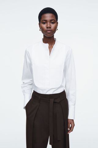 Relaxed Cotton Tuxedo Shirt