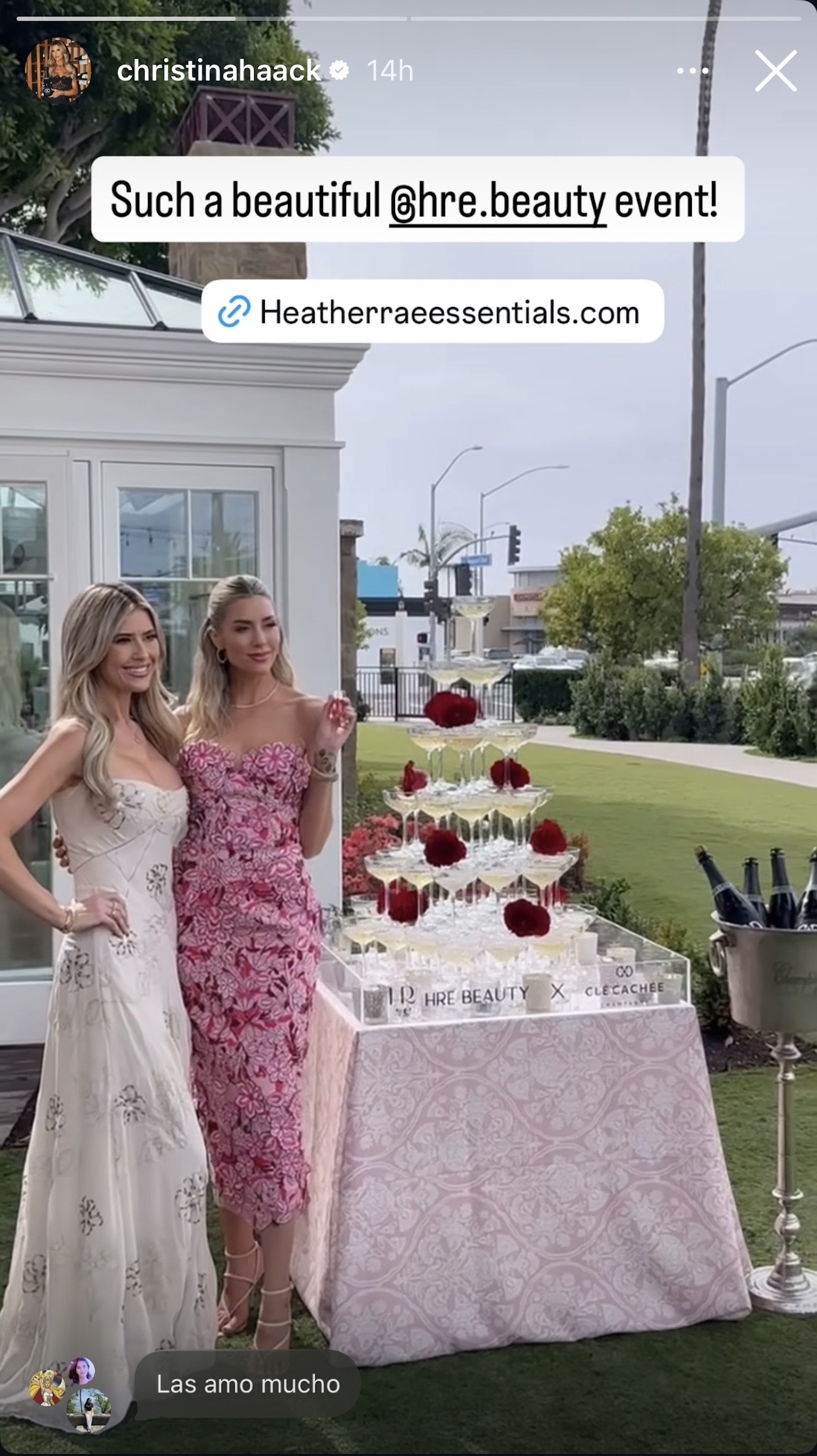 Christina Haack posted photos from Heather Rae El Moussa's Galentine's brunch, which doubled as a celebration of her HRE Beauty brand's anniversary.