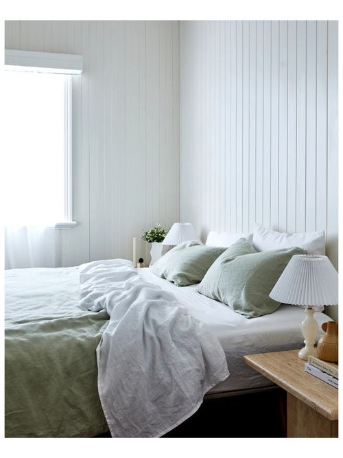 Sage & White 100% French Flax Linen Bedding